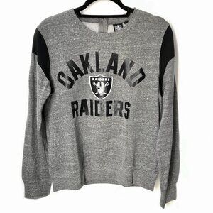 Las Vegas Oakland Raiders Heather Gray Football Sweatshirt Medium